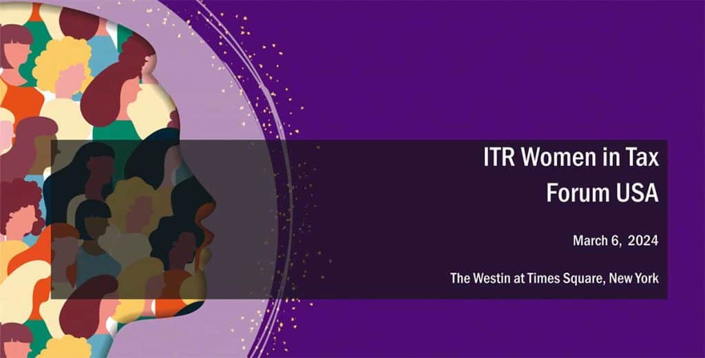ITR Women in Tax Forim 2024 in New Yotk City banner
