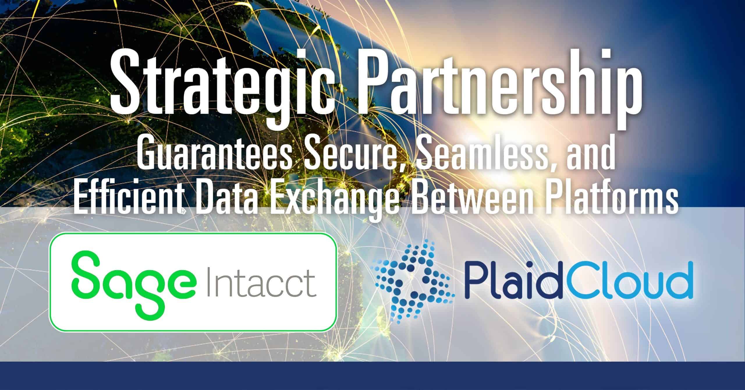 PlaidCloud and Sage Intacct partnership logos banner